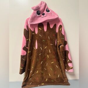 Charming Pink and Brown Sprinkle Kids Snuggie